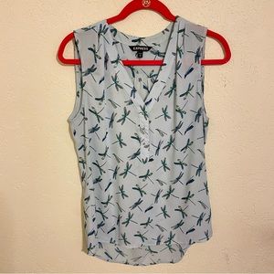 Express dragonfly sleeveless blouse
